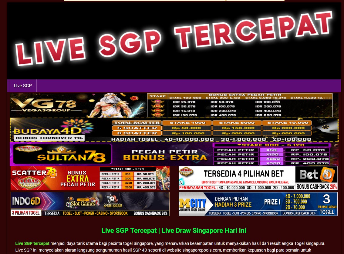 Live SGP Tercepat