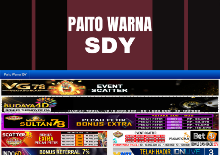 Paito Warna SDY