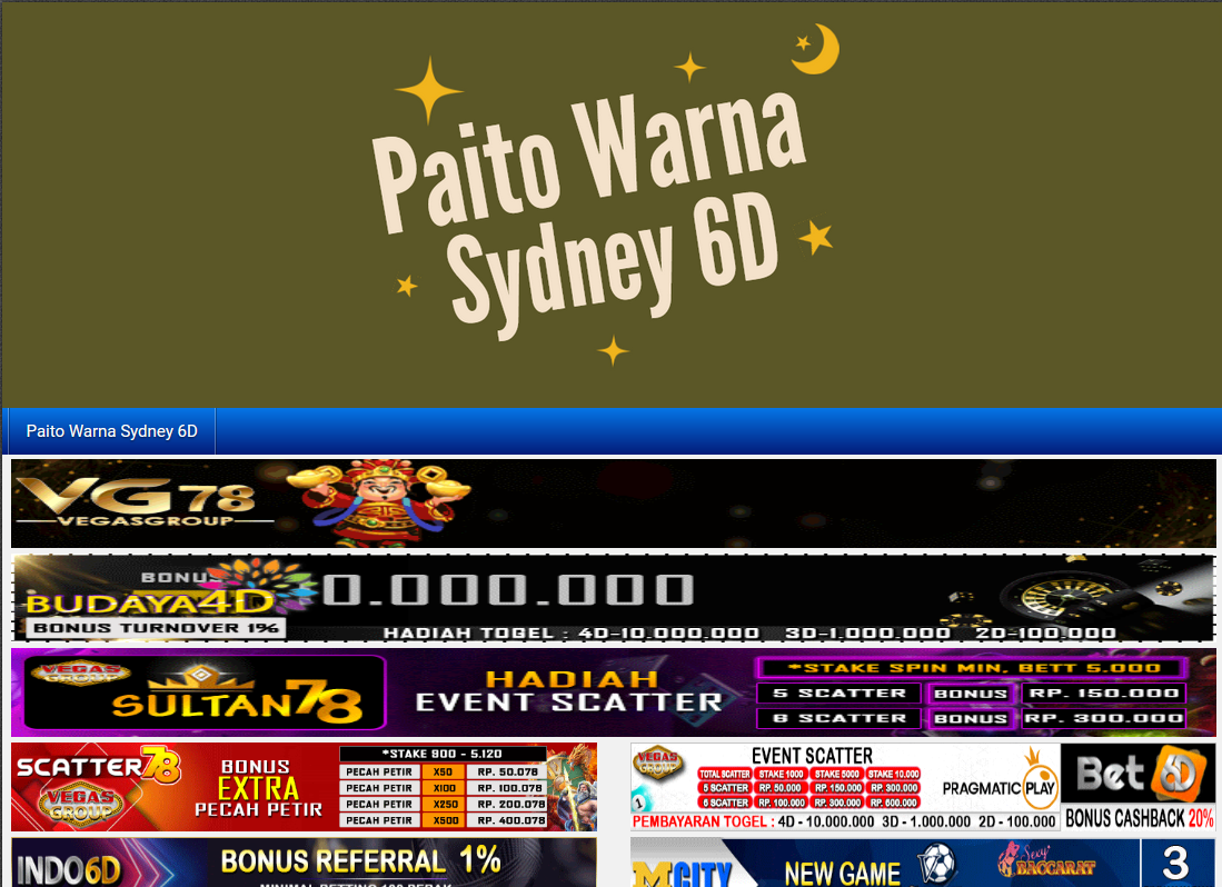 Paito Warna Sydney 6D